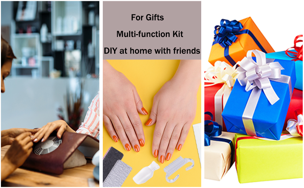 The nail polish remover kit are suitable for DIY at home or share with friends as a gift