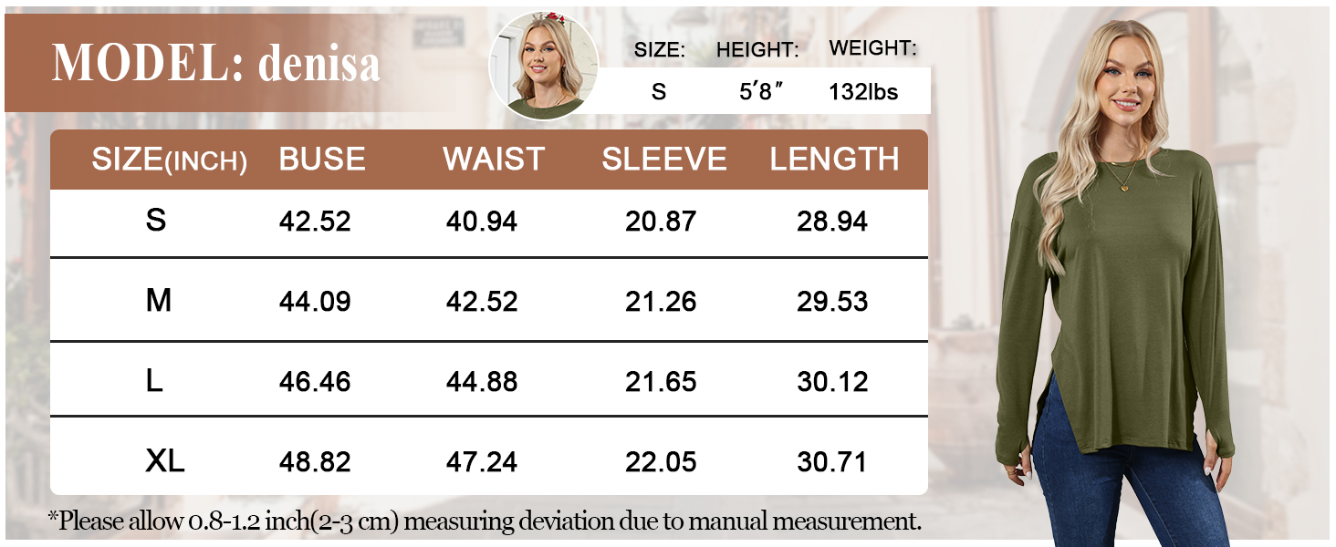 oversized long sleeve t shirt for women