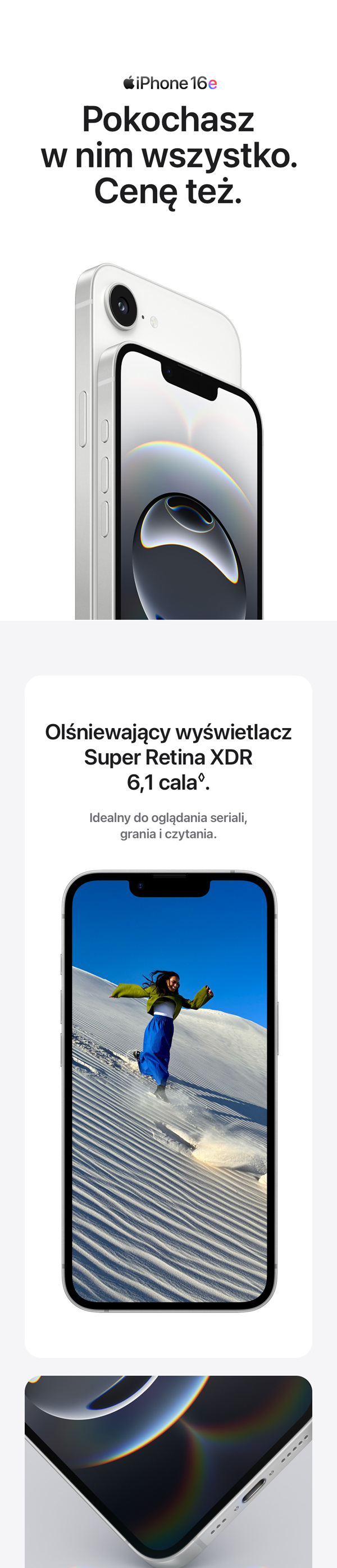 Apple iPhone 16e 128 GB: stworzony dla Apple Intelligence, z