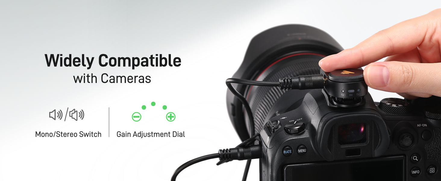 Widely compatible with cameras
