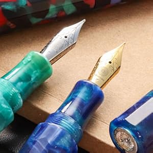 Amazon | WANCHER 万年筆 カレイド万年筆 ブルーマーブル 風雲