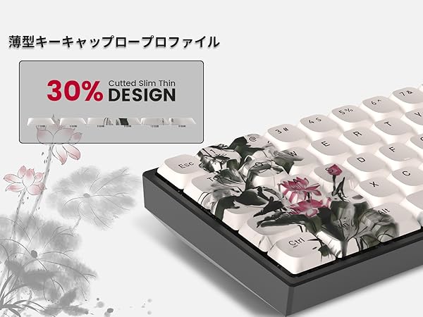 Amazon | XVX キーキャップロープロファイル 薄型 ロータス キー