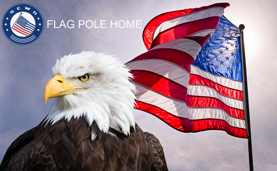 SCWN Flag Pole for Outside in Ground25FT Telescoping