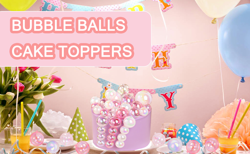 bubble balls cake toppers