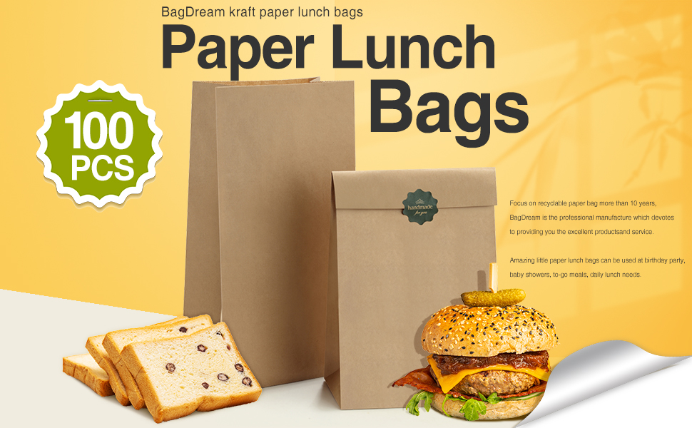 small paper lunch bags 100