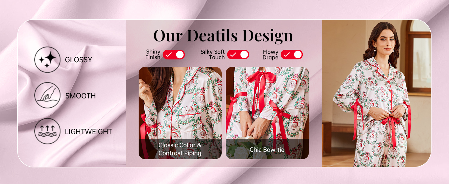 satin pajamas set