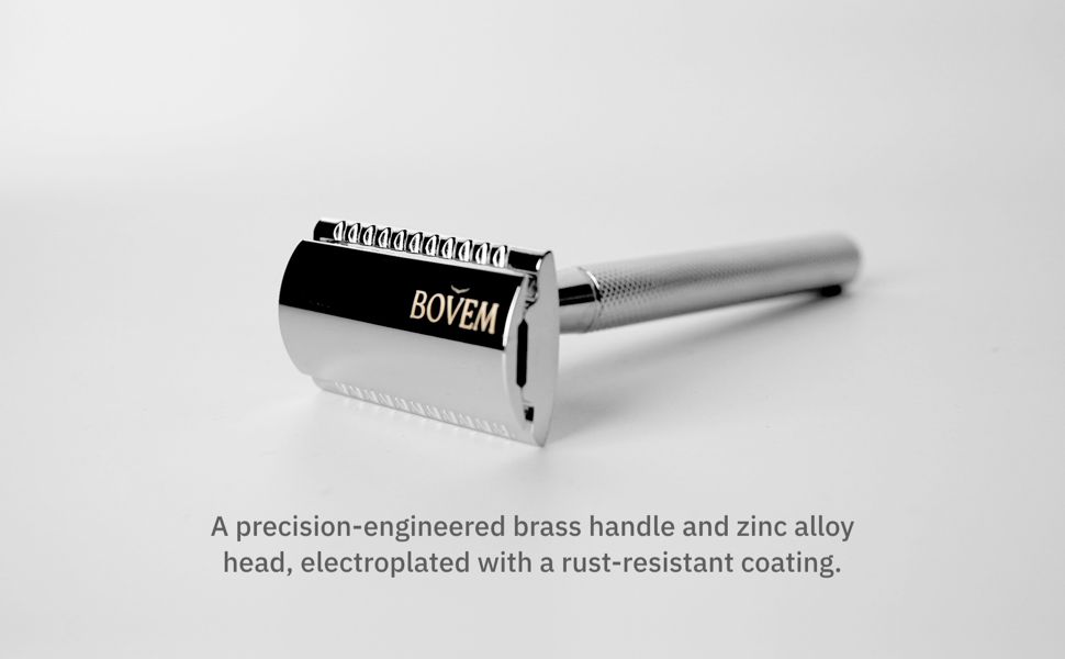 Razor For Men Lying Flat On White Surface
