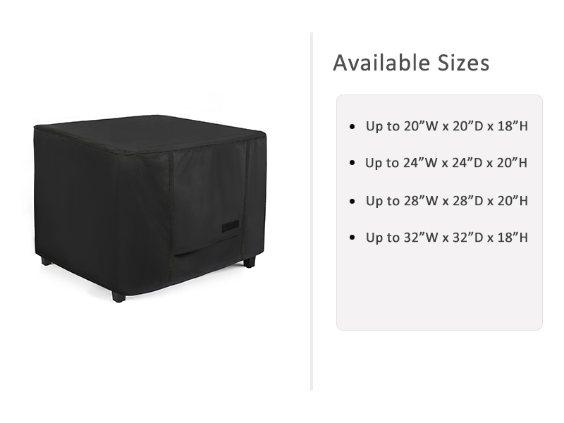 NettyPro Outdoor Patio Ottoman Cover, Waterproof Square