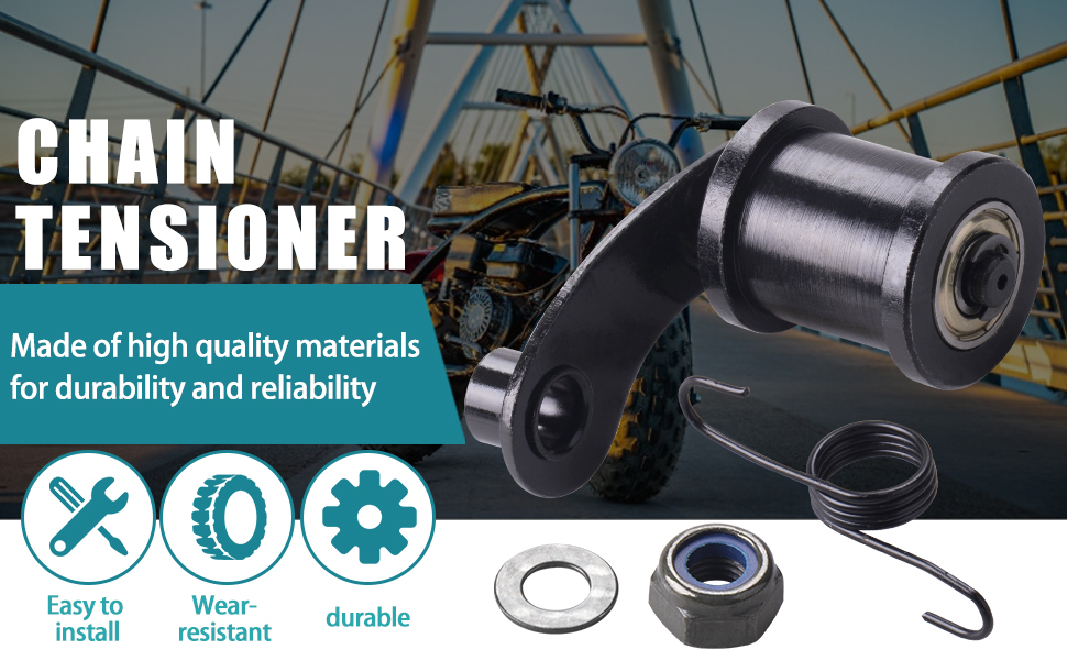 CNCMOTOK Chain Tensioner 13/4" Roller Spring fit for Coleman CT200U Trail CT200UEX