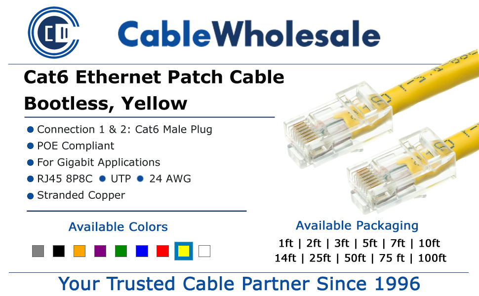 Cat 6 UTPケーブル 300m イエロー LANケーブル 300m巻 Cat.6 カテゴリー6 フリーコイル巻 イエロー