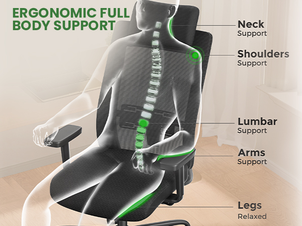雪のchair Amazon.com: Ergonomic Office Chair 350LBS Capacity - 90-135