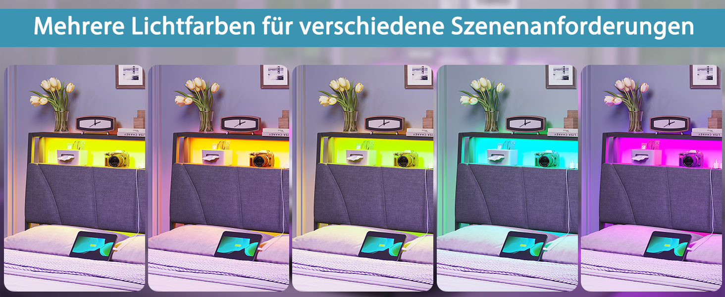 ein Bett mit einem Bettrahmen und einem Laptop darauf