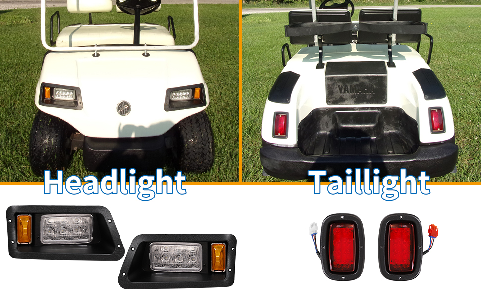 Yamaha Golf Cart lights Kit LED Headlight and Taillight