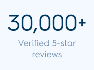 30,000 verified 5 star reviews