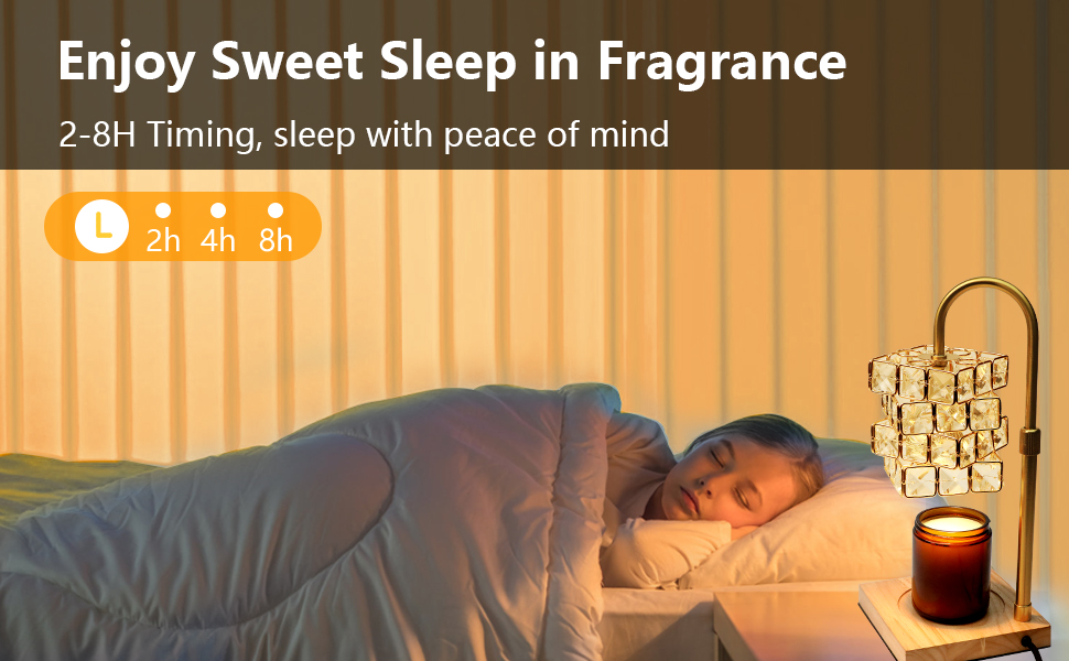 candle warmer lamp with timer enjoy sweet sleep in fragrance
