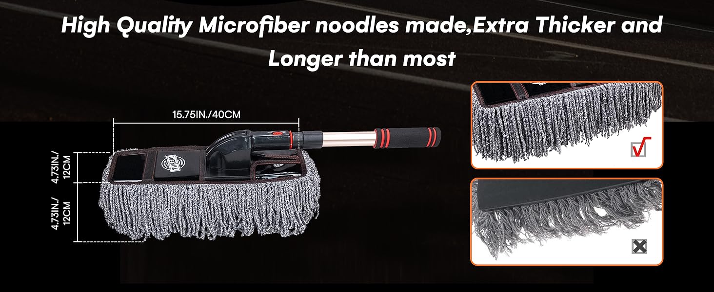 TIIKERI Car Duster Set 2Pack, ScratchFree, Extendable