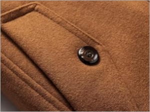 FTCayanz Men's Wool Coat Winter Slim Fit Pea Coats Single