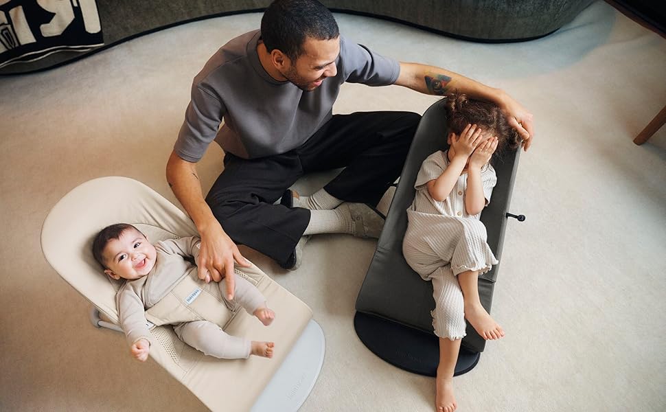 BabyBjörn Bouncer Balance Soft, Woven/Jersey Tri Fabric, Dark Grey