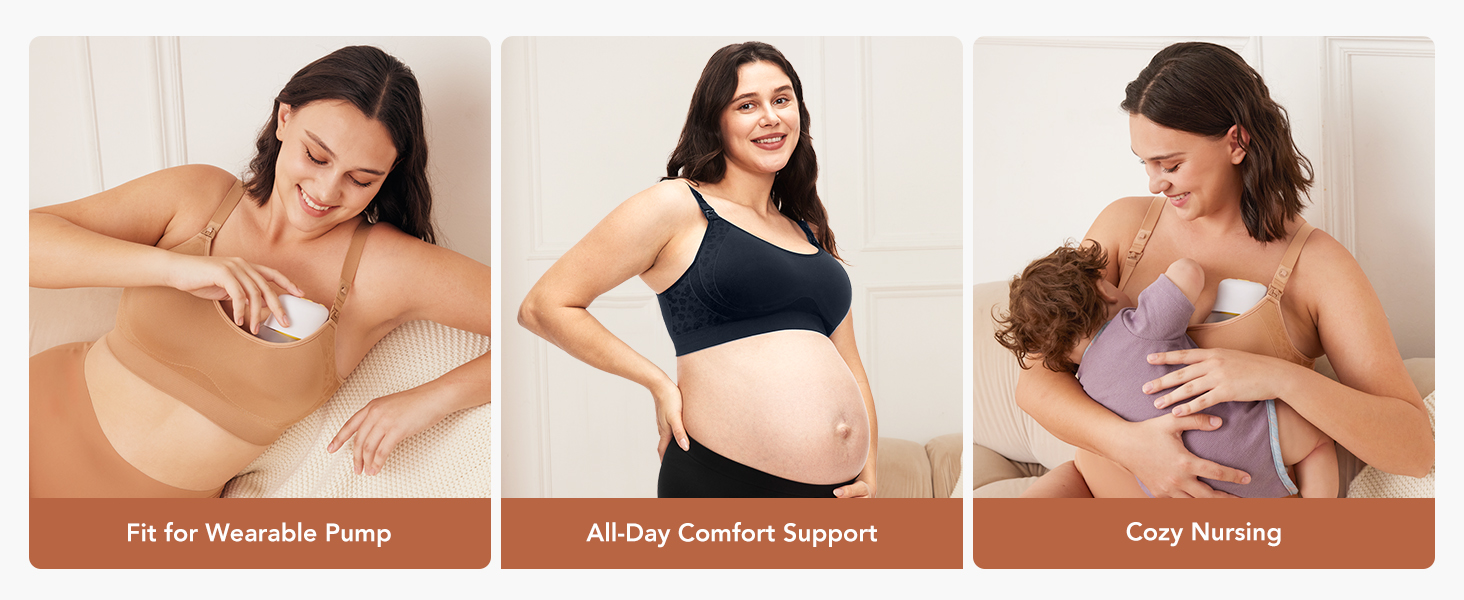 nursing and wearable pump bra