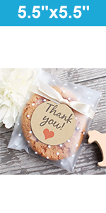 5.5*5.5 inch cookie bags