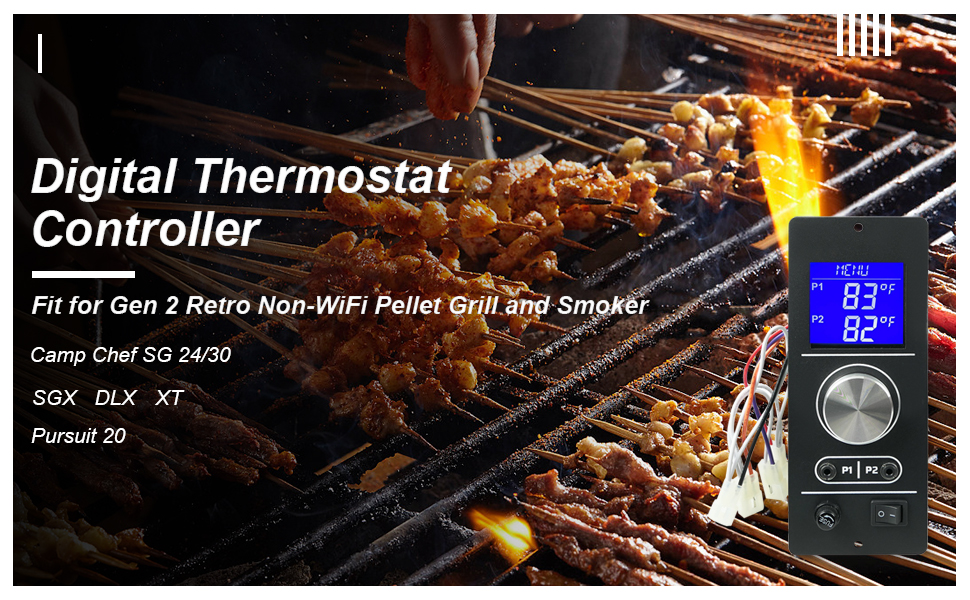 Digital Thermostat Controller Fit for Camp Chef Gen 2 Retro NonWiFi Pellet Grill