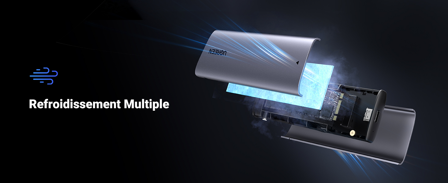 Boîtier M.2 SSD NVMe 10 Gbps