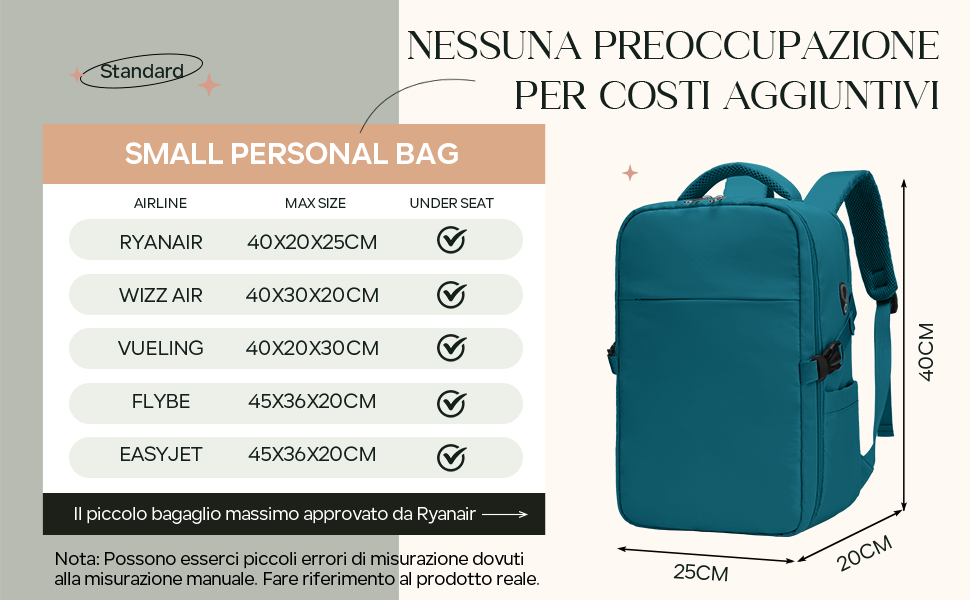 45 x 36 x 20 bagage easyjet