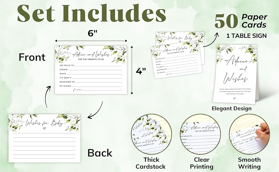 Advice and Wishes for Parents-to-be (Greenery) (Card only)