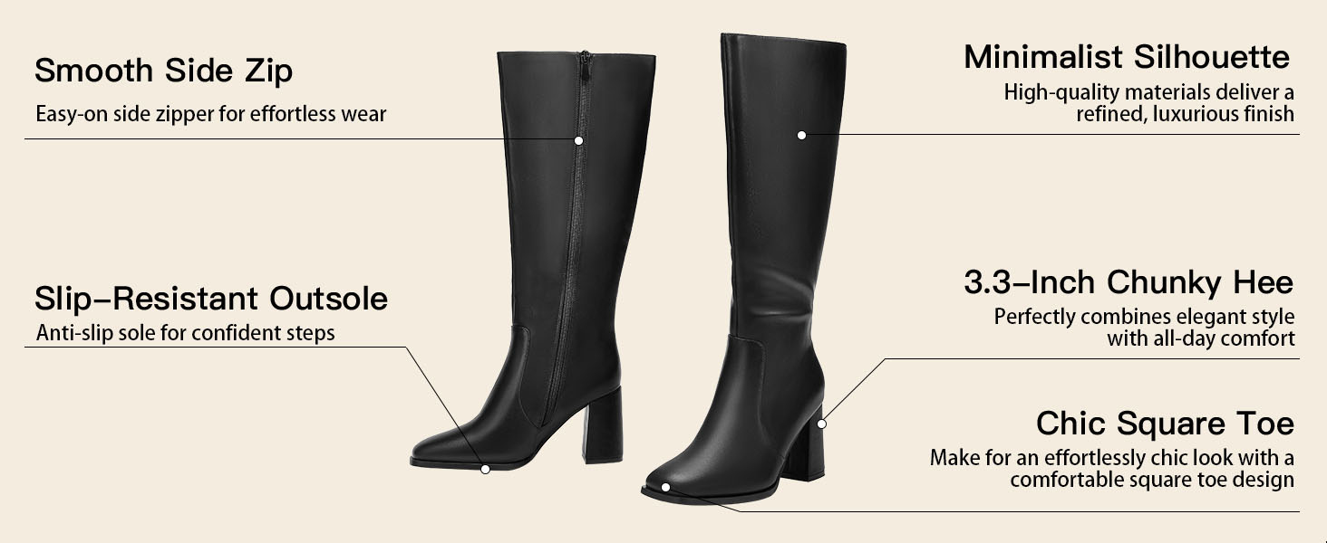knee high boots women wide calf