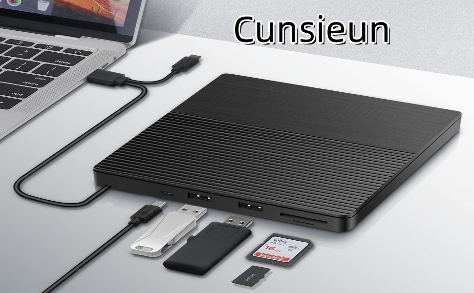 5in1 Multifunction External Optical Drive Laptop Burner Plugin