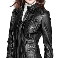 Women's Leather Jacket Real Lambskin Napa Leather.
