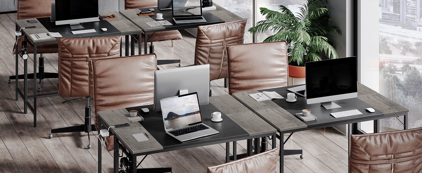 HOOBRO Computer Desk, Home Office Desk with Power Outlet