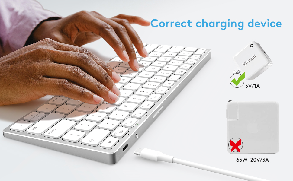 Wireless Keyboard for Apple Mac OS/iOS, Chic and Sleek All