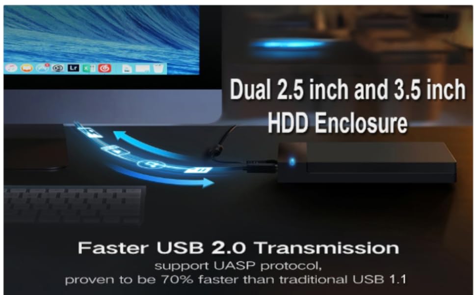 2 in 1 external hard drive enclosure :-