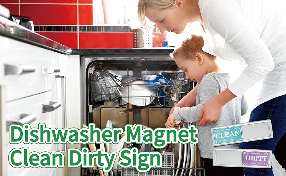 Dishwasher Magnet Clean Dirty Sign