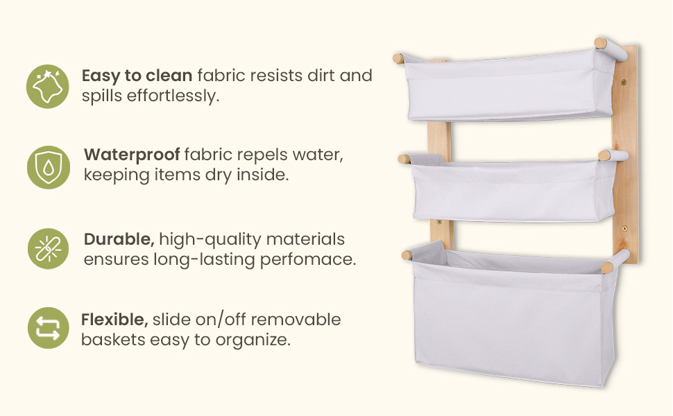 Wall Hanging Basket for Organizing, Hanging Wall Baskets