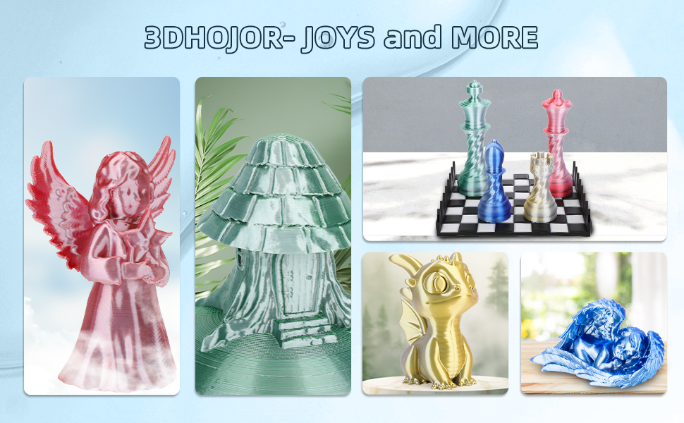 3D Printer Filament Bundle, Silk PLA Filament 1.75mm, Dual Color Filament 200gX 4 Spools Silk Filament Bundle Multicolor 12 2