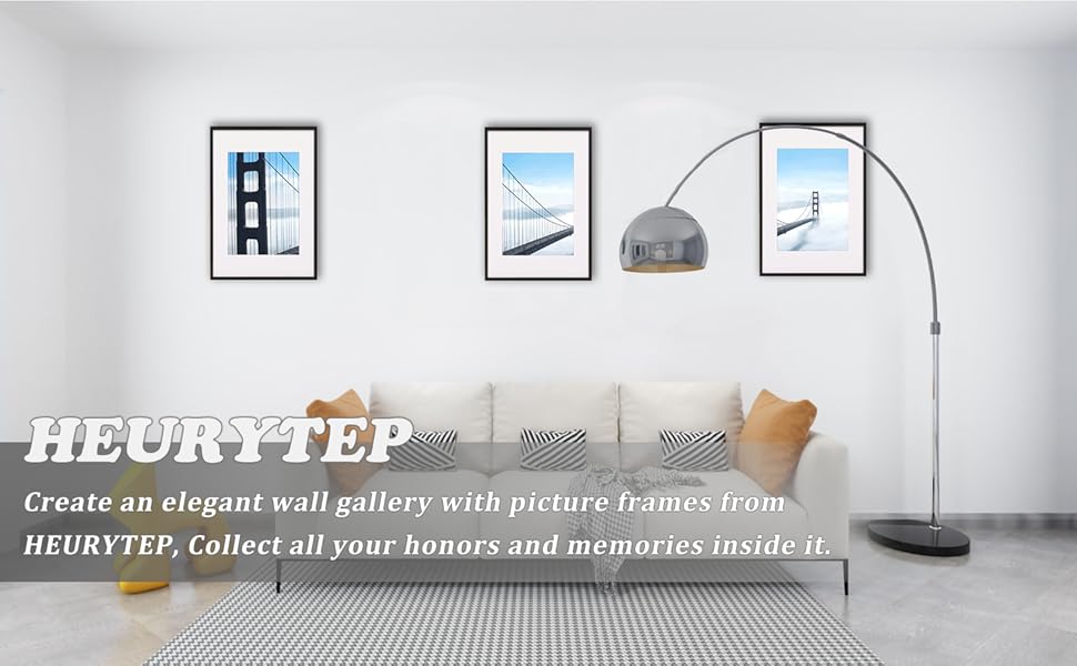 HEURYTEP A3 Picture Frame, 11.7 x 16.5 inch Metal Frame