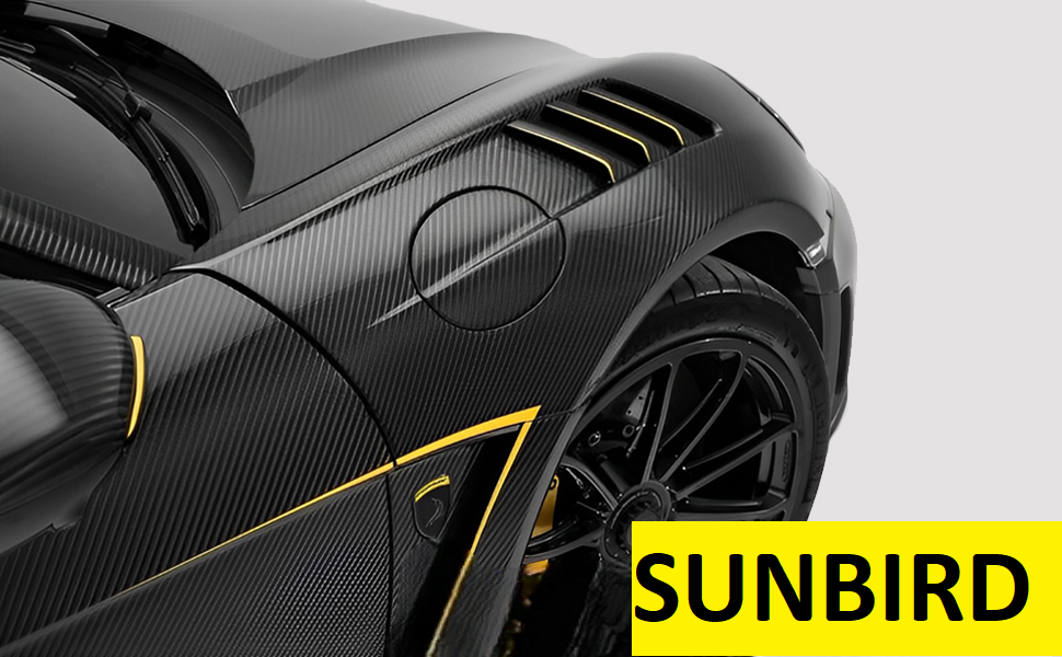 5D High Gloss Black Carbon Fiber Vinyl Roll