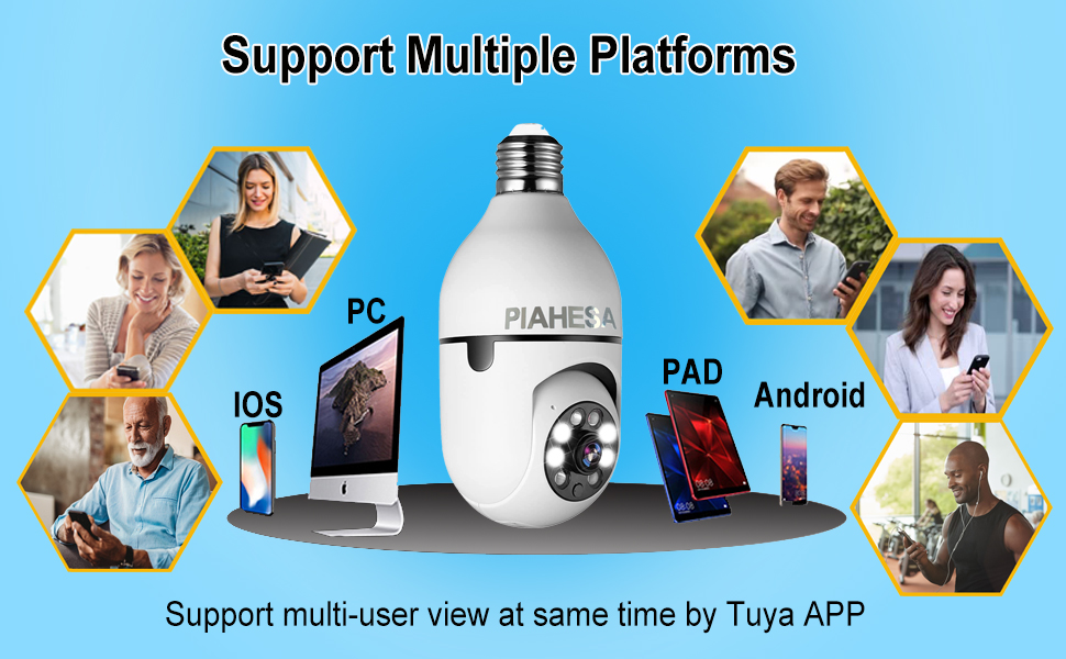 2.4G WiFi 2MP Wireless Light Bulb WiFi Camera Smart Home