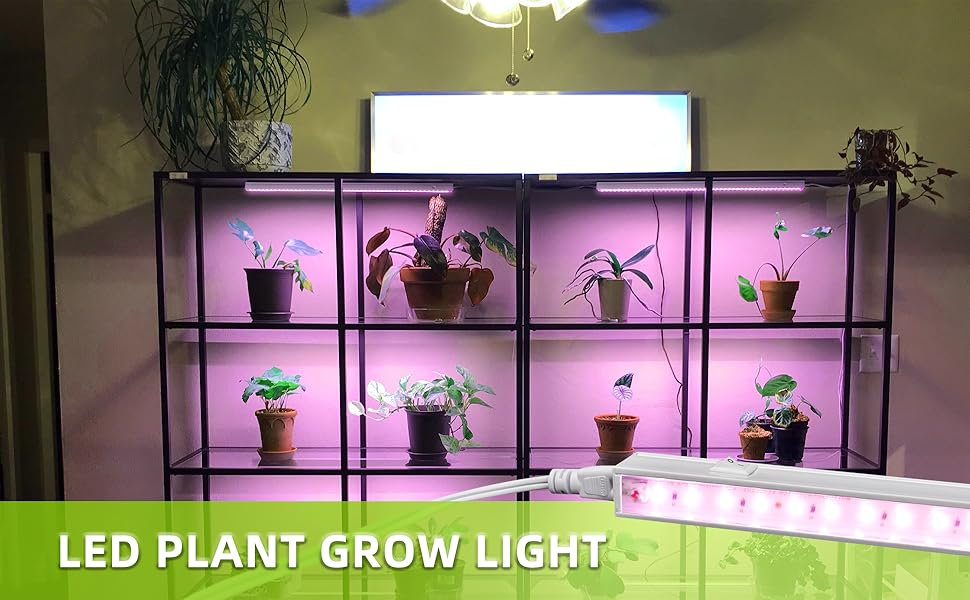 hykolity 2FT T5 LED Grow Light with Full Spectrum, 120V