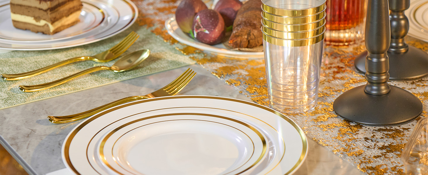 Gold Disposable Plates