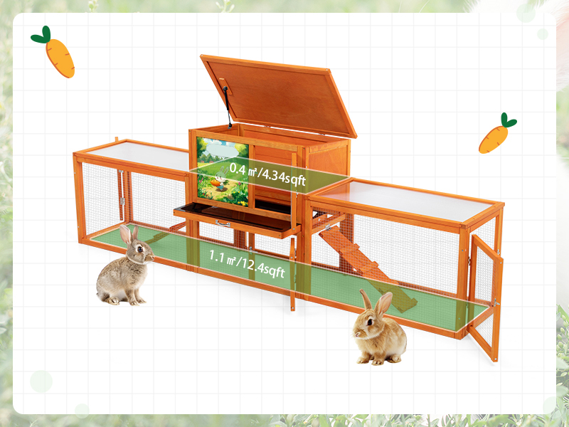 Rabbit♡　1005 Amazon.com: Outdoor Rabbit Hutch, 94