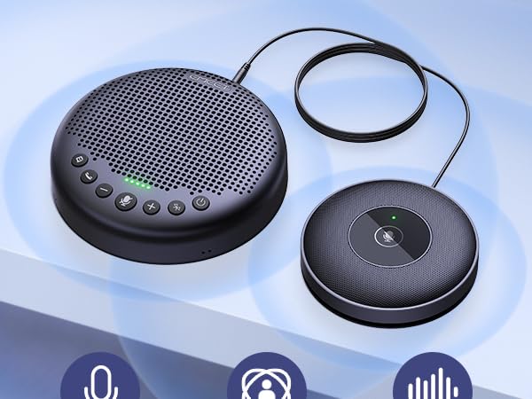 EMEET Luna スピーカーフォン Bluetooth会議用マイクスピーカー Amazon.co.jp: EMEET Luna スピーカーフォン Bluetooth会議用