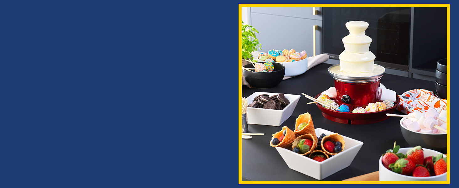 Giles & Posner EK3428G Chocolate Fountain 3 Tier Cascading Fondue Set