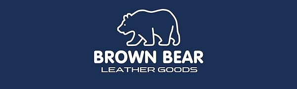 Brown Bear Geldbeutel Herren Männer Leder Echtleder mit Münzfach RFID-Schutz Blocker groß klein