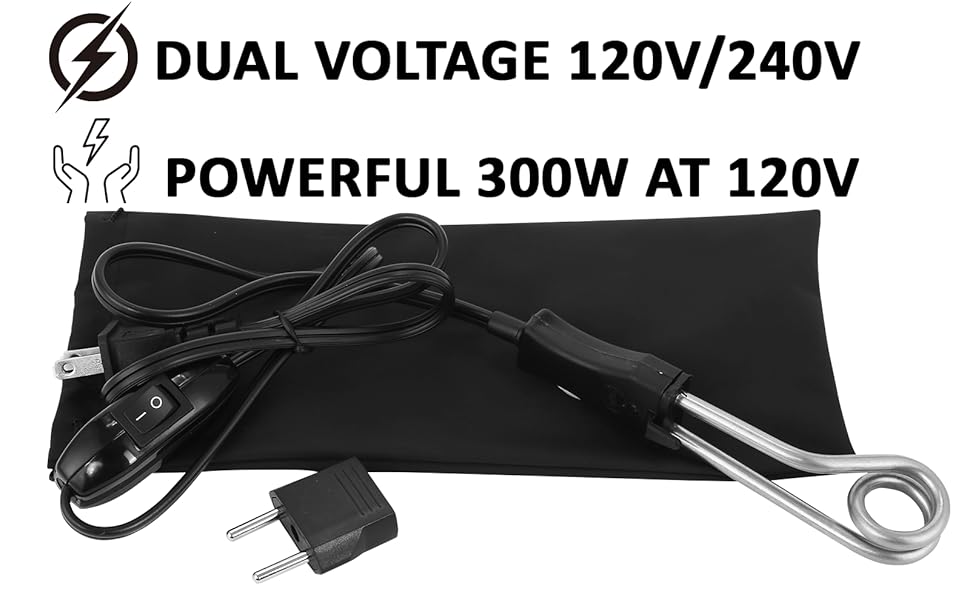 300W 120v/240v Cup Mug Immersion Water heter