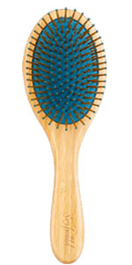 wooden hair brush blue