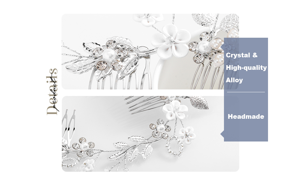 Hochzeit Braut Haarkamm Kristallsplitter Kopfschmuck