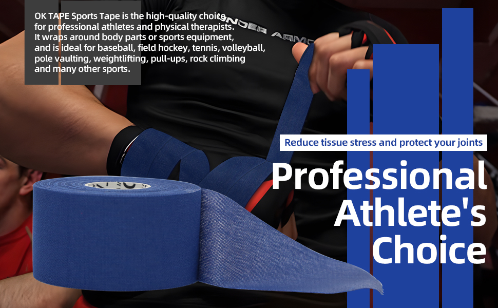 OK TAPE 4 Rolls Athletic Tape, Sports Tape, Very Strong